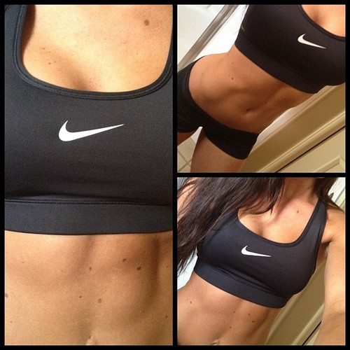 A girl in nike sports bra tumblr