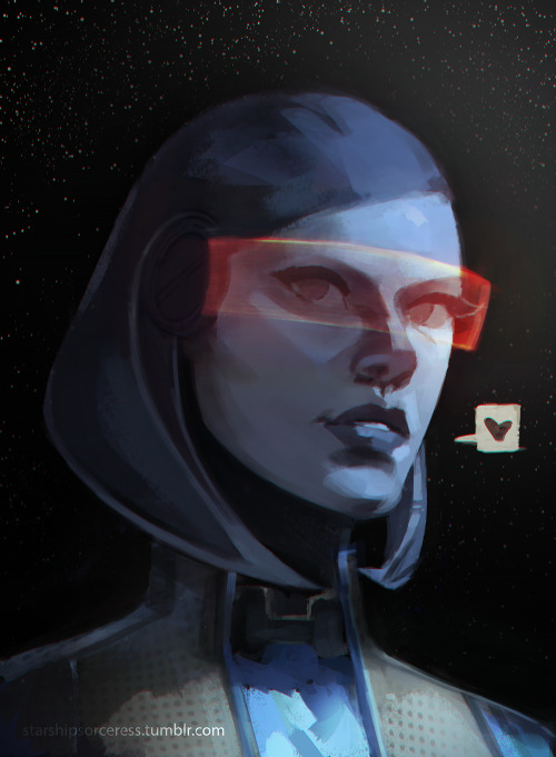 starshipsorceress: *blows a kiss at space* For EDI  Patreon // Art Tags