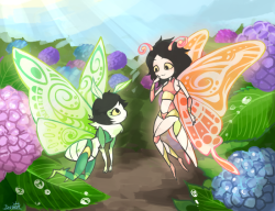 q-dormir:  Moth!Kanaya + Butterfly!Aradia