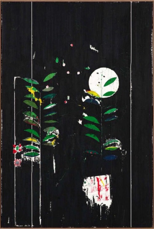 overdose-art: Harold Ancart, Untitled (Full Moon in the Deep Forest), 2013. Pencil and oil stick on 