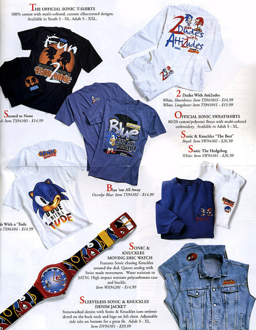 vgjunk:Sonic the Hedgehog merchandise.