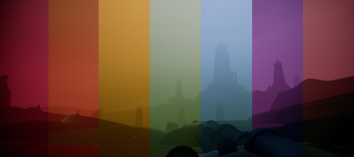 Took Photos Of Wasteland Temple With Different Combinations Of Sunglass Filters + Shard Skies And Then