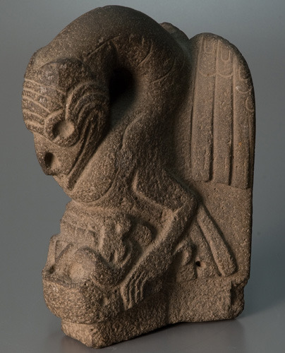 centuriespast:Palma:  Eagle Attacking a Skull, Precolumbian, 300-900Veracruz Stonework; Made in Mexi