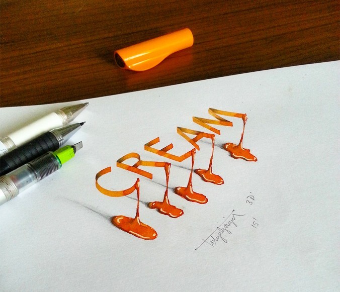 fer1972:3D Calligraphy by Tolga Girgin  (found via Lustik)  Holy fuck this is dope