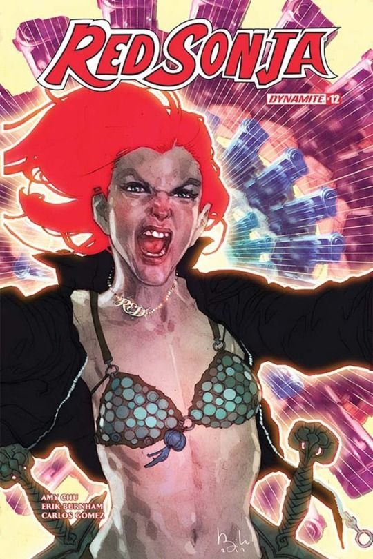 bear1na: Red Sonja Vol. 4 #12 - 13, #5 - #7 variant covers by Ben Caldwell *