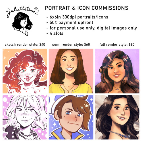 juliettelime:✧ summer commission info ✧slots taken (june): 4/4 - CLOSED FOR JUNE!currently offering 