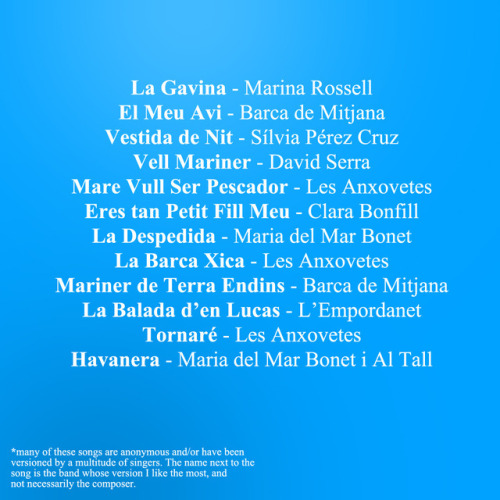 langsandlit: useless-catalanfacts: So I made a few playlists of Catalan-Valencian music genres! On t