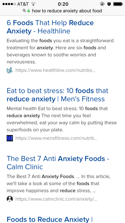 No you don&rsquo;t understand&hellip;the anxiety&hellip;is about the food