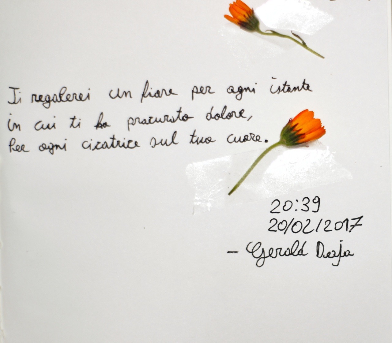 ridodicomeeromesso:
“Ti regalerei un fiore per ogni istante
In cui ti ho procurato dolore,
Per ogni cicatrice sul tuo cuore .
”