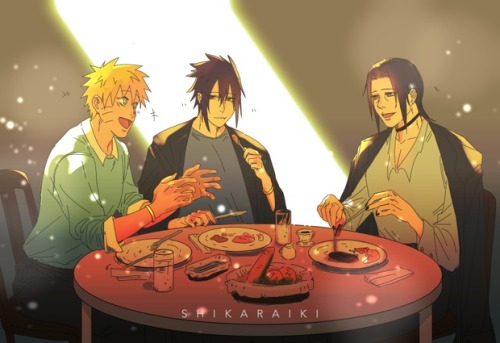 shikaraiki: SNS Dining with Itachi((I’d like to think Itachi as Sasuke’s hard-to-impress, goth older