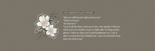 YOU DESERVE EACH OTHER by sarah hogle and jay kristoff headers by viciouseditsplease, if you use/sav