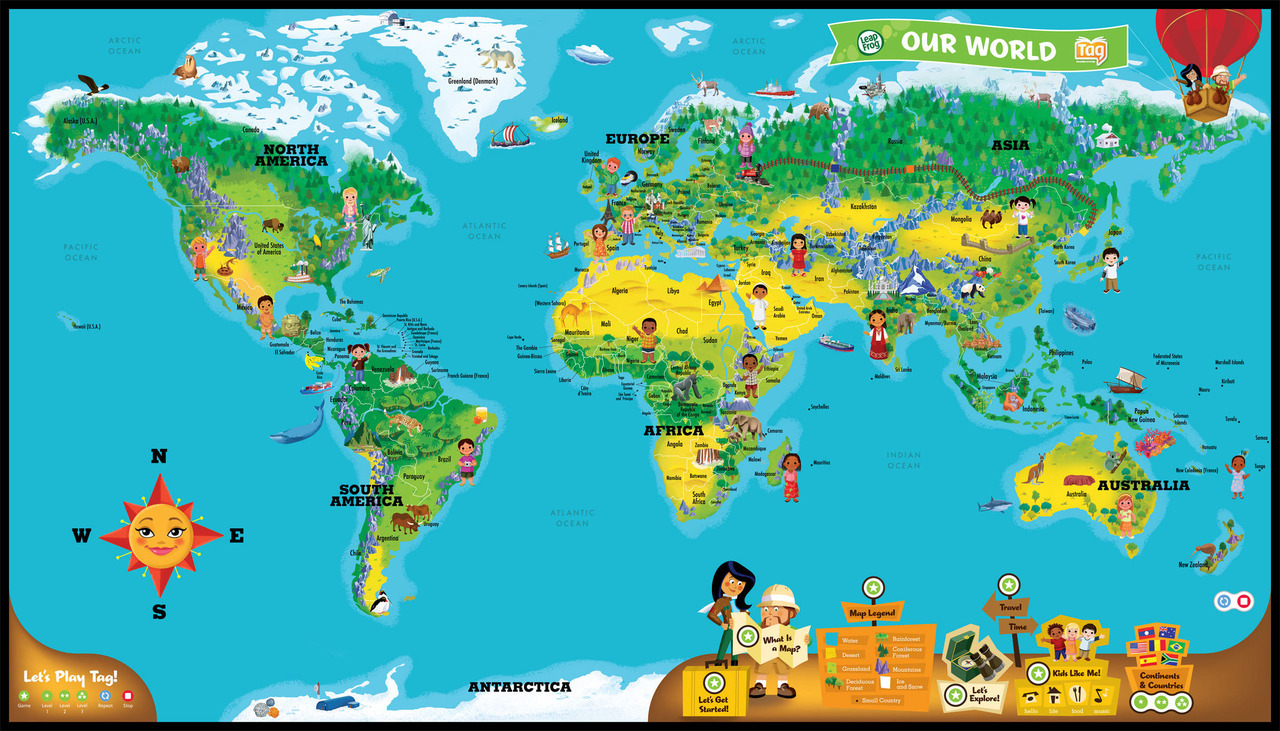 Interactive World Map With Countries Leapfrog Leapreader Interactive World Map Build... - Maps On The Web