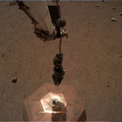 InSight: Sol 25 images are here, and it turns out that letting go of seismometers is an important go