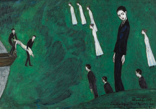 artisaword: Nils Dardel (1888–1943)The Drowned Girl (I)1919Gouache on paper36 x 50 cmPrivate collect