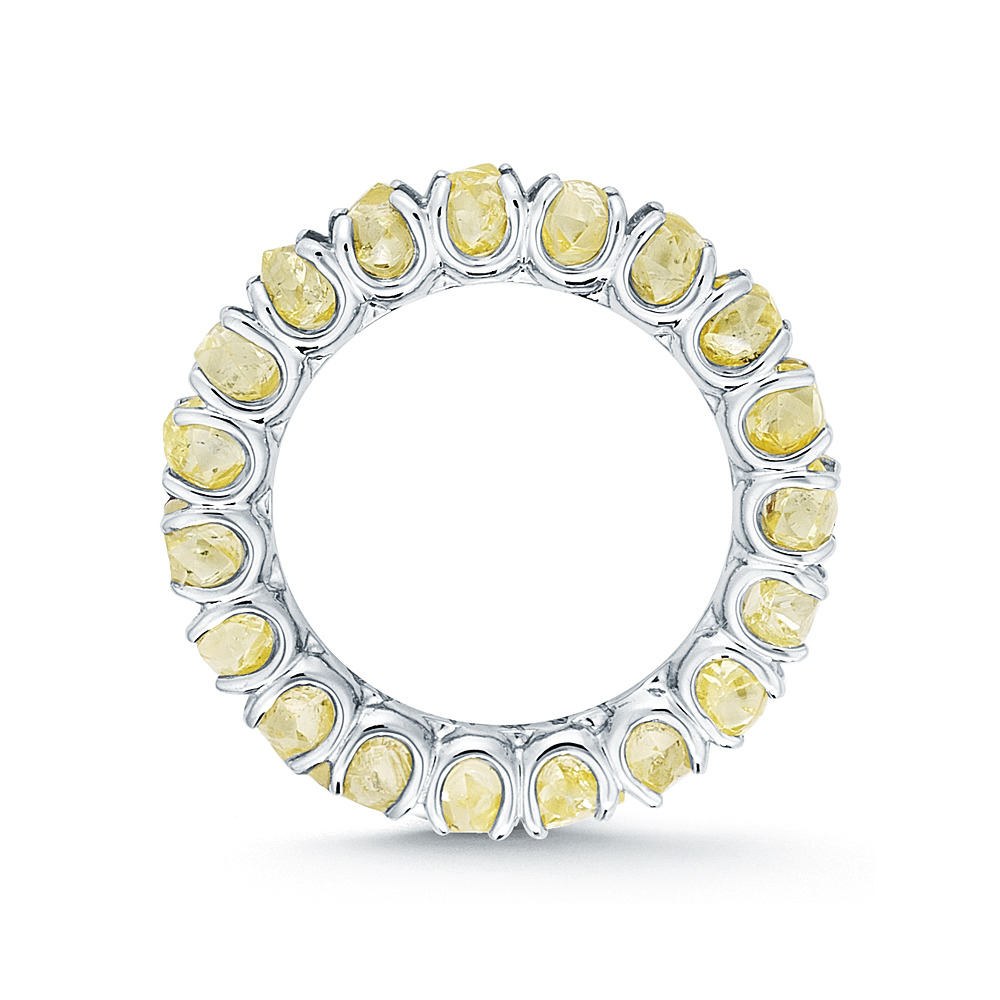 ditrjewelry:  Natural yellow rough diamond Eternity band featuring over 6 carats