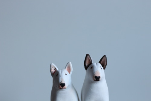 charmingcreatures: English Bull Terriers Archie &amp; Rupert