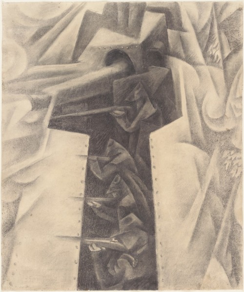 artist-severini: Armored Train in Action, Gino Severini, 1915, MoMA: Drawings and PrintsBenjamin Sch