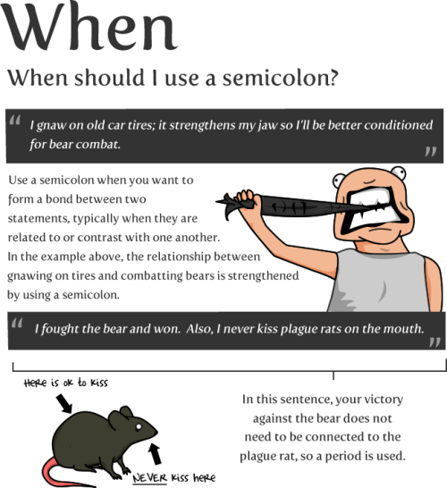 writernotwaiting: The Semicolon, by The Oatmeal. englishmajorhumor engrprof shredsandpatches writewo