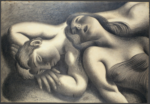 ymutate: Almada Negreiros (1893-1970) The Nap 1939 - charcoal on paper