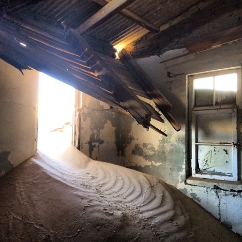 instagram:  Exploring Kolmanskop, a Ghost Town in the Namib Desert  To view more photos and videos from the ghost town in the Namib desert, browse the Kolmanskop location page.  Since its abandonment in 1954, the once-booming mining town of Kolmanskop