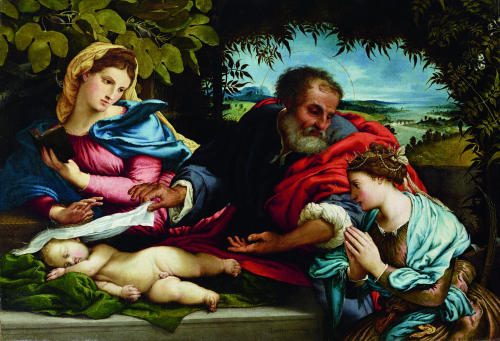 Holy Family with Saint Catherine of Alexandria, by Lorenzo Lotto, Accademia Carrara, Bergamo.