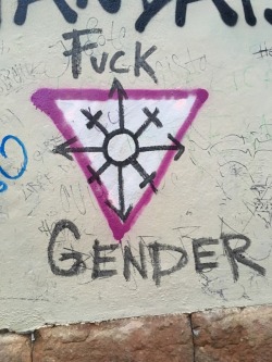 queergraffiti:‘fuck gender’in Oviedo,