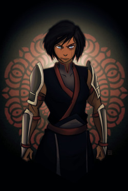 nikoniko808:Korra commission! it was pretty cool to draw this ahh also thank you to iahfy for badass editing uwu patreon | redbubble 