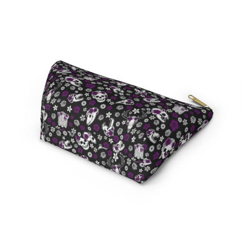 magicalshopping: ♡ Demisexual Pride Bones & Florals Pouch by NerdyKeppie ♡♡ Use the code RINIH