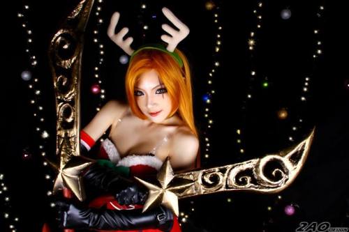 gaming-male-nation: Merry Christmas! ♥ slay belle katarina candy cane miss fortune Admin: Me