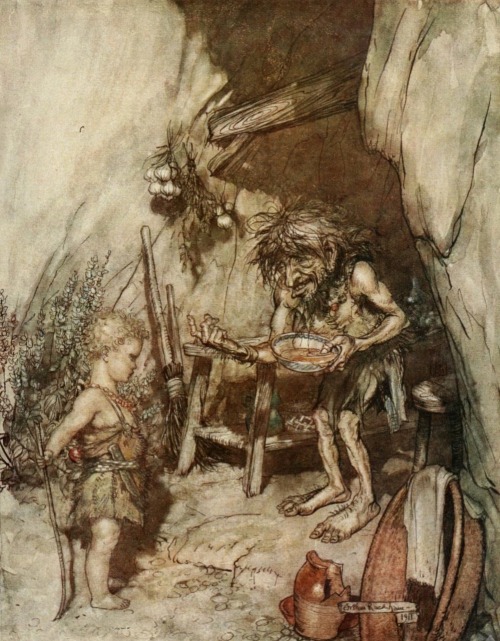 Siegfried and the Twilight of the Gods, by Richard Wagner.(1813-1883). Illustrated by Arthur Rackham
