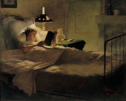 Georg Pauli - Evening Reading (1884)