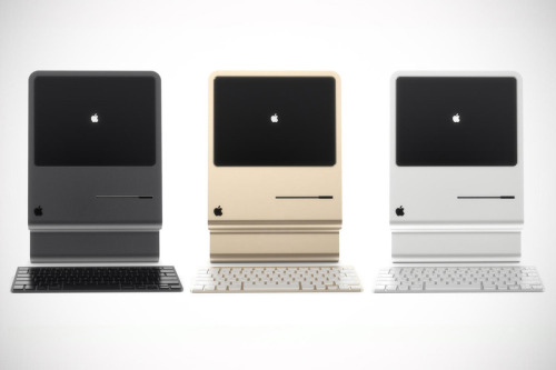 digitalramen:  German designers released this update on the original Macintosh, which features the same casing of an iPhone and the power of a MacBook Air.