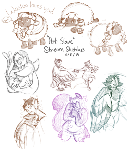 Today was a VERY successful art slave stream! A BIG thank you to Hunter for giving me such fun promp