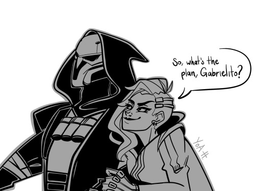 yadelah:  jealizing:   garudass:   jealizing: In the spanish dub Sombra called my Reaper “Gabrielito” and I died In the Japanese dub she calls him Gabu-chan o/   Important   “The same thing we do every night, Sombra. Try to take over the world!!”