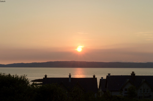 Coucher de soleil à Mallaig. 