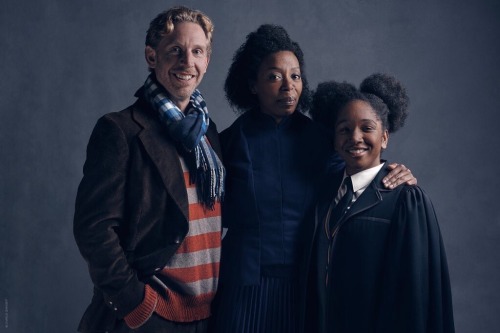 simplypotterheads:  Paul Thornley, Noma Dumezweni, and Cherrelle Skeete as Ron, Hermione, and Rose G