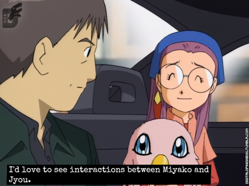  I’d love to see interactions between Miyako and Jyou. They’re both the youngest of thei