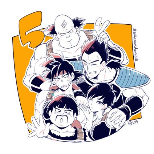 goku-x-chichi: Saiyajins - friends and family By ろちこ❀1/8ｲﾝﾃ6号館Cの72a Do not remove source. Please fav