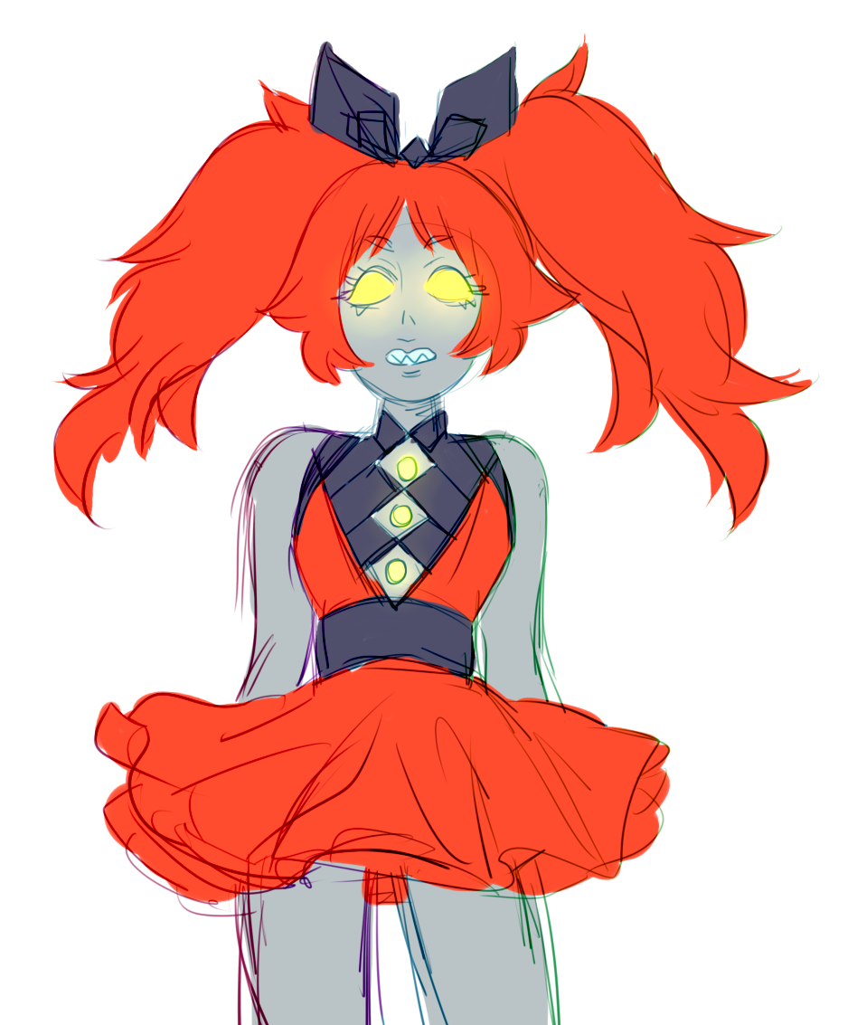 gorovaia:  power puff gems!! plus their fusion dynamo (based off the giant freakin