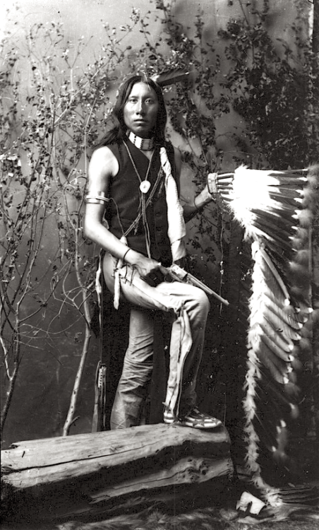  Grey Eyes. Arapaho. Early 1900s. Photo by Richard Throssel.  