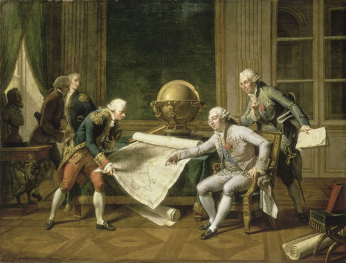 Louis XVI Giving Instructions to La Pérouse on June 29 1785, by Nicolas-André Monsiau, Château de Ve