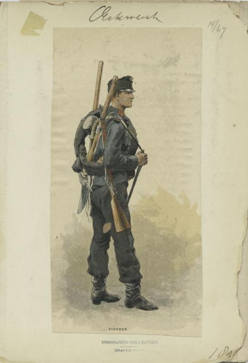 Austrian “pioneer” soldier, late 19th century. Fun fact: A pioneer is basically the same