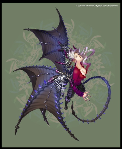 fallen–fighter:  Succubi Tiny horns, bat-like wings, and a sinuous tail betray the demonic nature of this alluring woman. Among the demon hordes, a succubus can often rise to incredible heights of power through her manipulations and sensual charms,