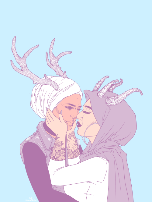 pakgaystani: inner me told me to draw more gay hijabis(also hello i’ve remade my instagram and