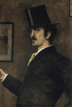 Walter Greaves, Portrait of Whistler, half-length,