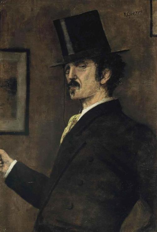 Porn Walter Greaves, Portrait of Whistler, half-length, photos