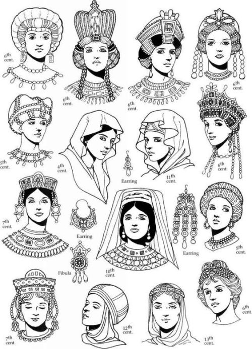 Byzantine headdresses by Tom Tierney