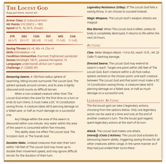 Kor Artificer RPG — Gods of Hour of Devastation in D&D: The Locust God