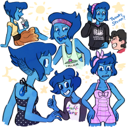 otparty:  lapis with diff clothes & hairstyles,