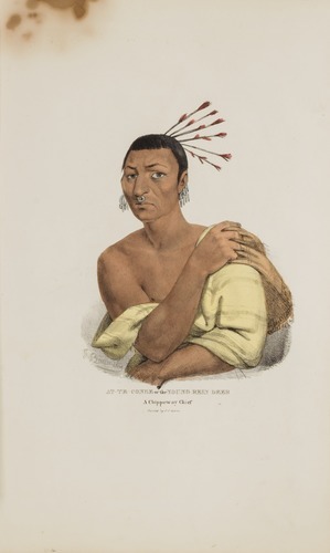 AT-TE-CONSE or the Young Rein Deer; A Chippeway Chief, from The Aboriginal Portfolio, James Otto Lew